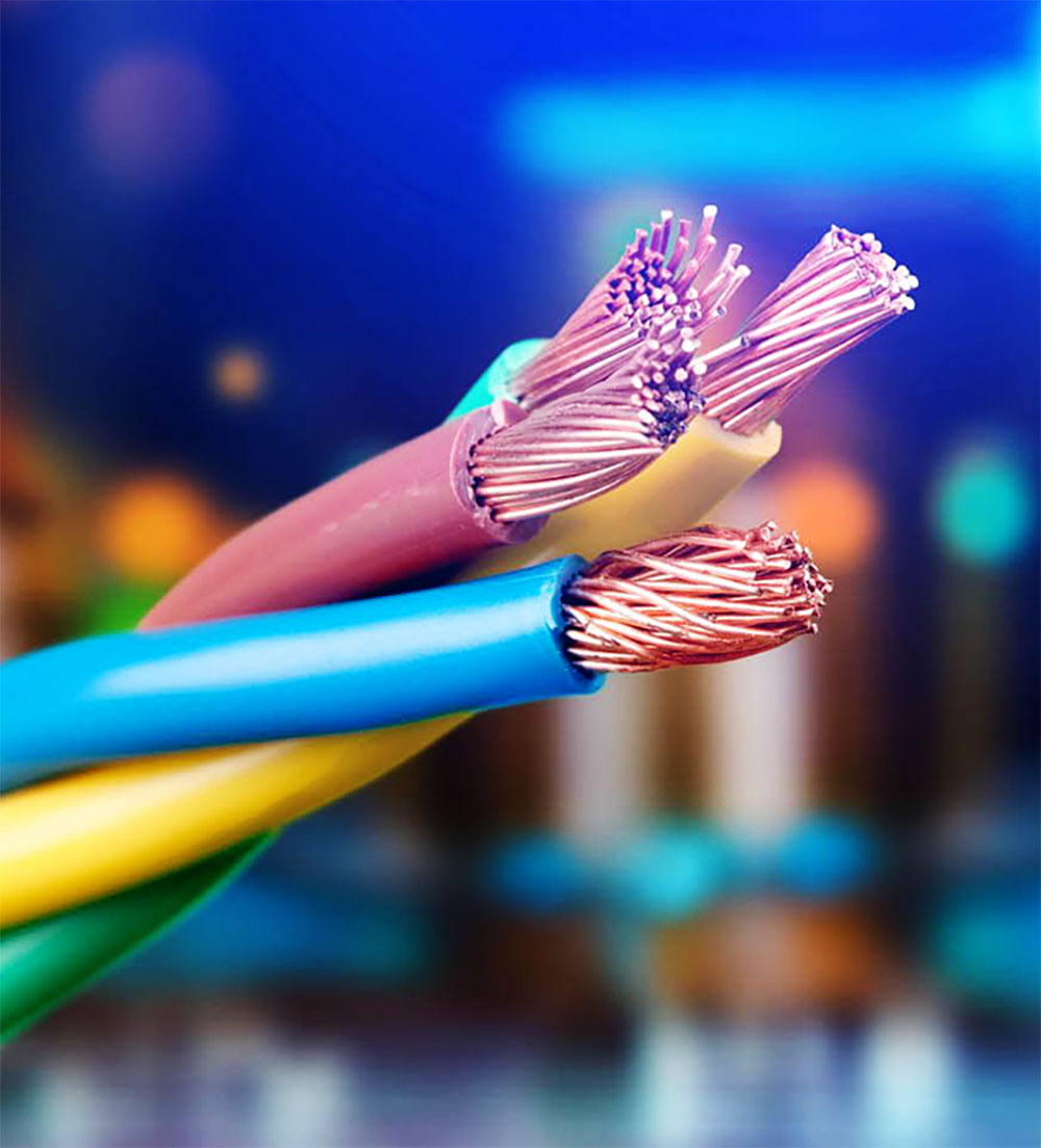 exposed copper wiring